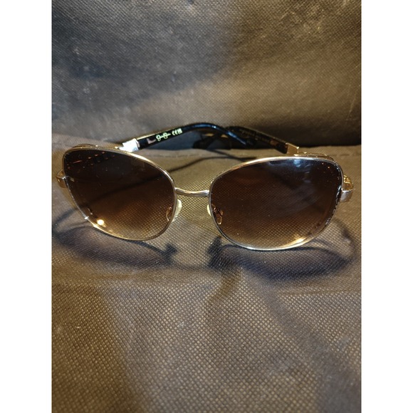 Jessica Simpson Oversized Square Sunglasses Gold Metal Chain J5512-GLDTS Women's - Picture 1 of 4